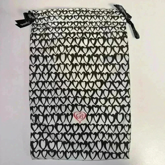 Brighton Handbags - Brighton Black & White Heart Print Drawstring Dust Bag